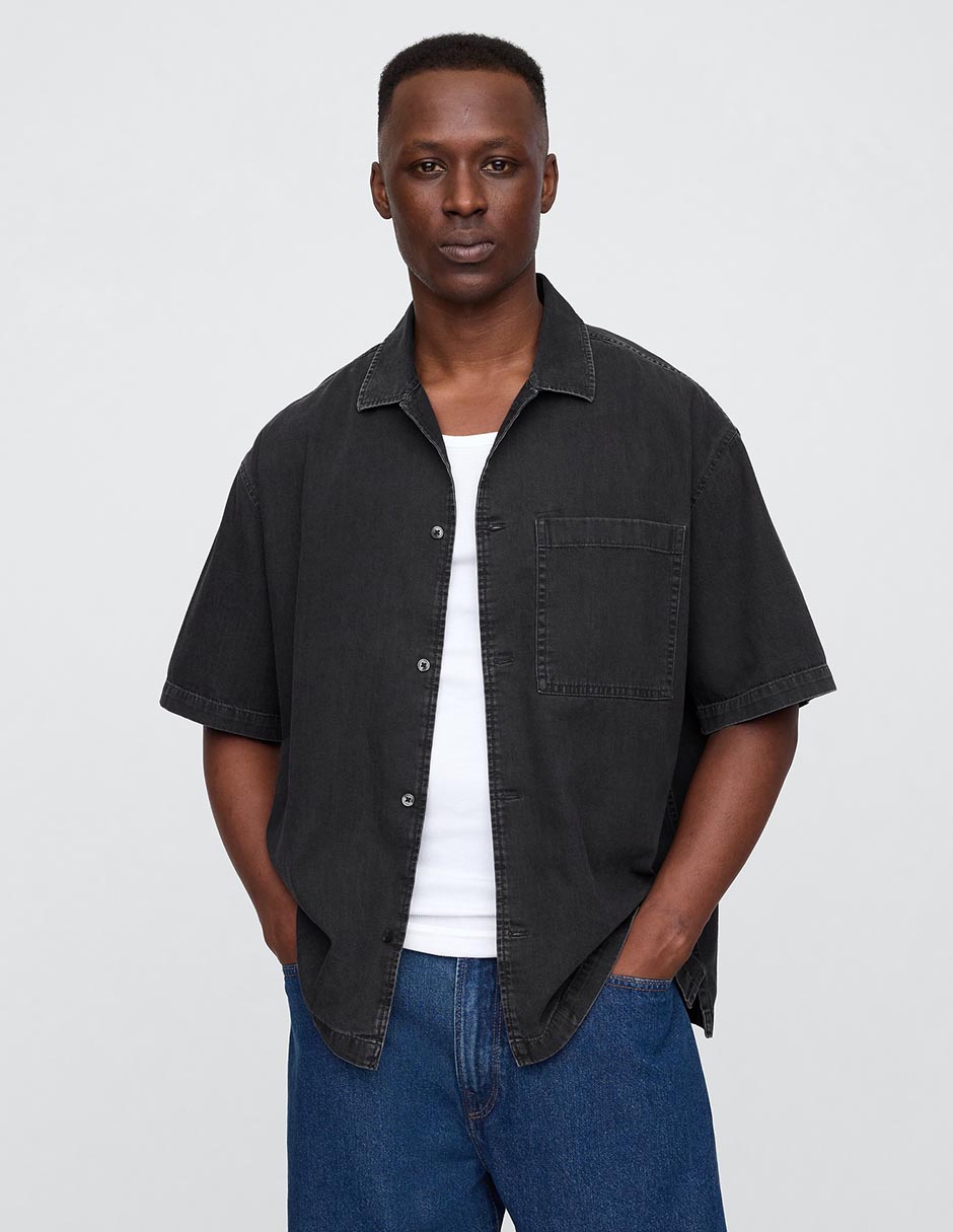 Camisa Casual Camisa Gap Hombre Camisa Azul Camisa Larga Hombre