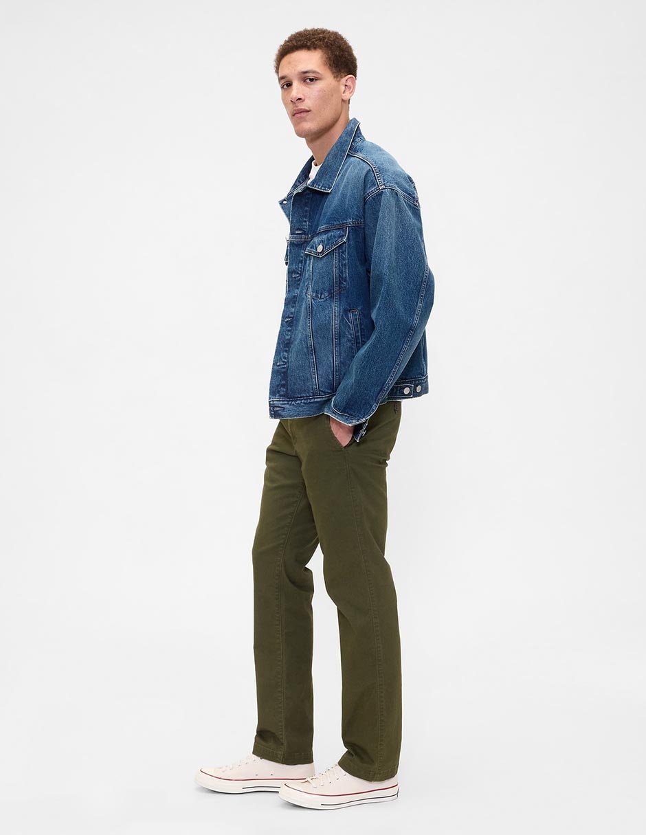 Pantalón recto de algodón para hombre 4