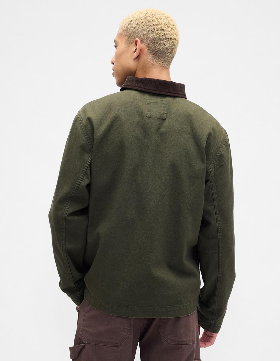 Chamarra denim con bolsillos para hombre