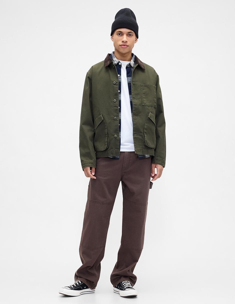 Chamarra denim con bolsillos para hombre
