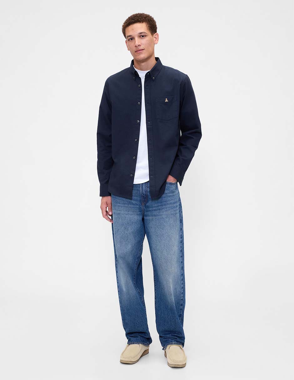 Camisa casual de algodón manga larga para hombre 3