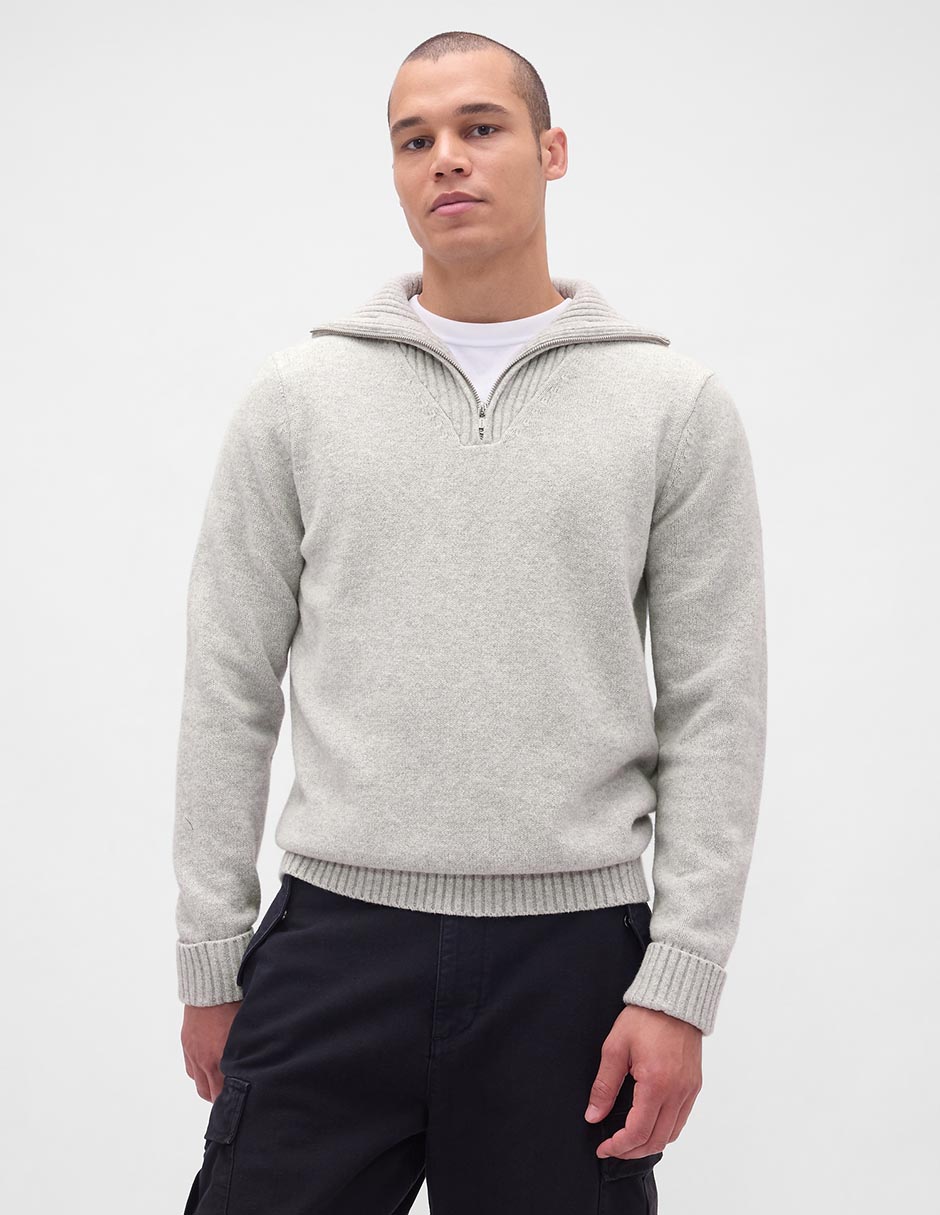 Suéter cuello con cierre para hombre Suéter cuello con cierre para hombre