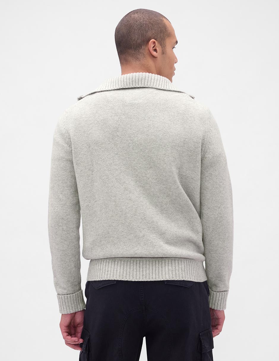 Suéter cuello con cierre para hombre 3
