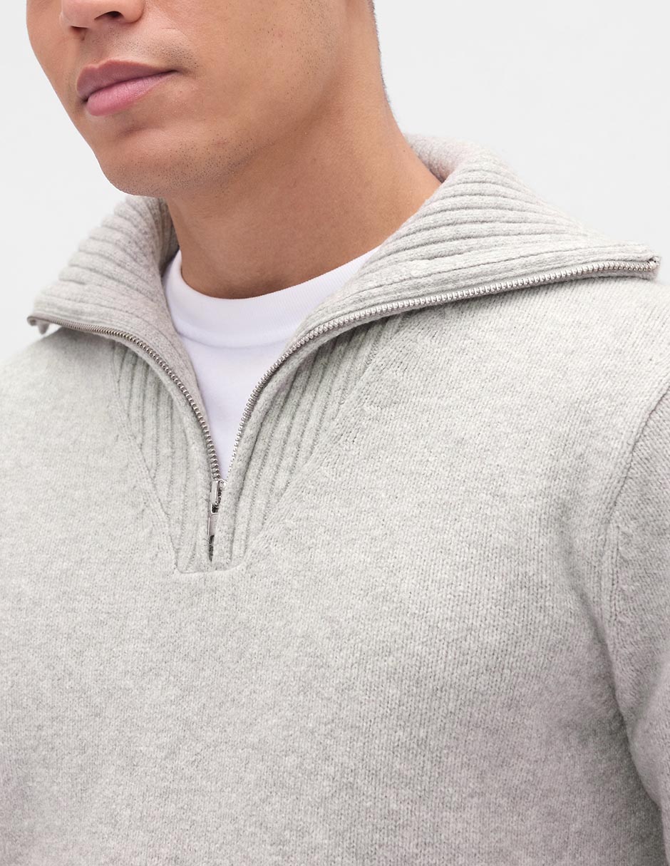 Suéter cuello con cierre para hombre 4
