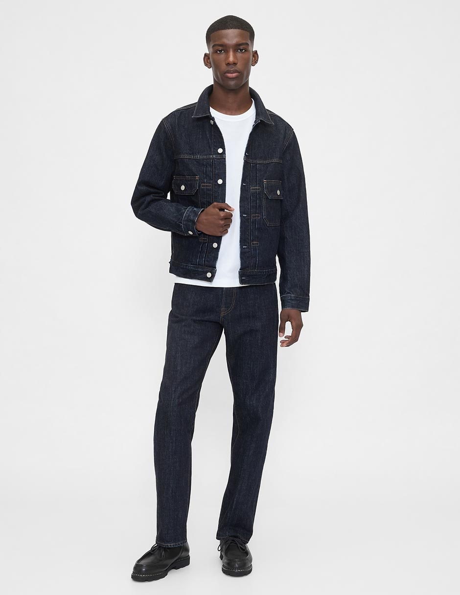 Chamarra denim de mezclilla con bolsillos para hombre 3