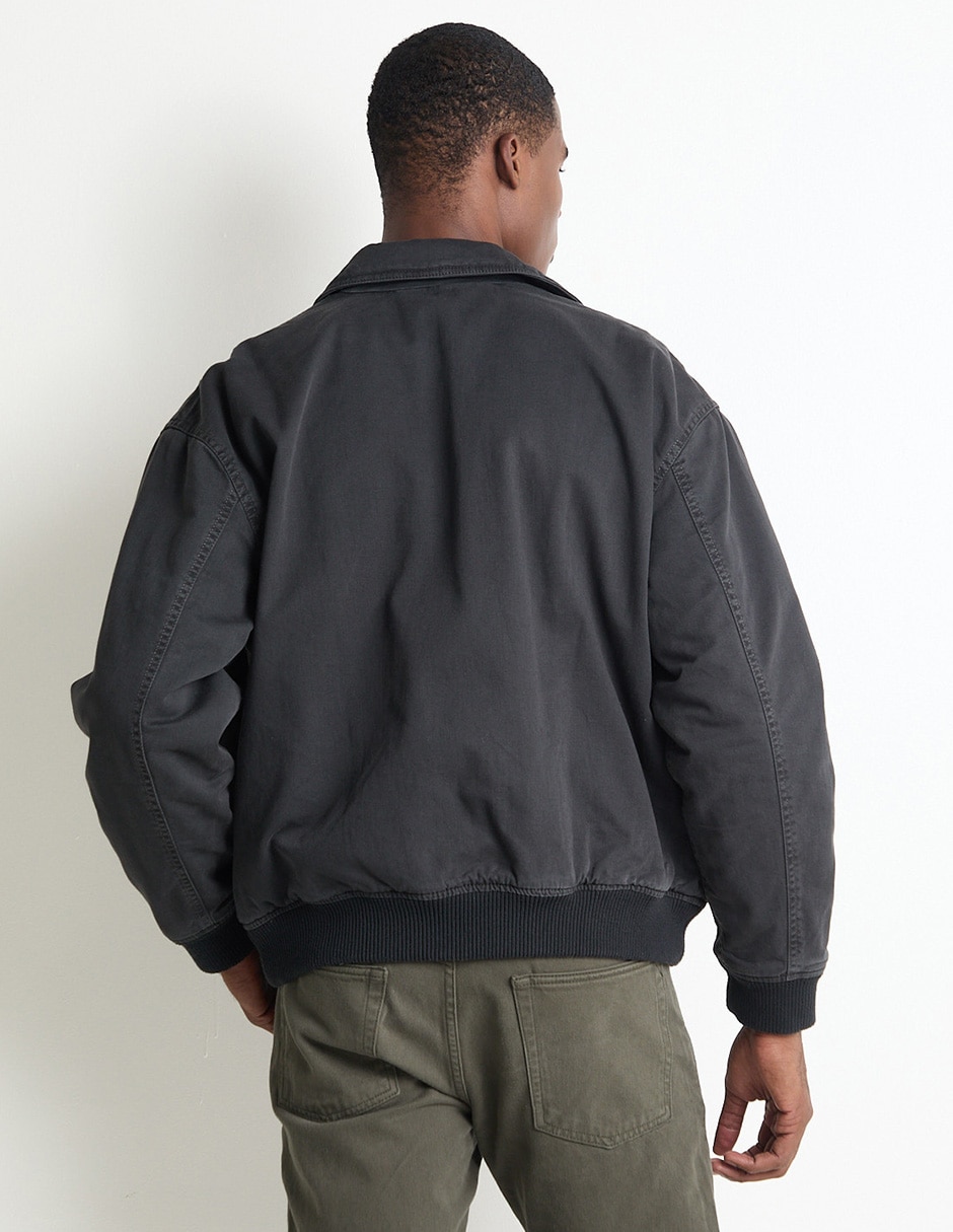 Chamarra bomber con bolsillos para hombre 2