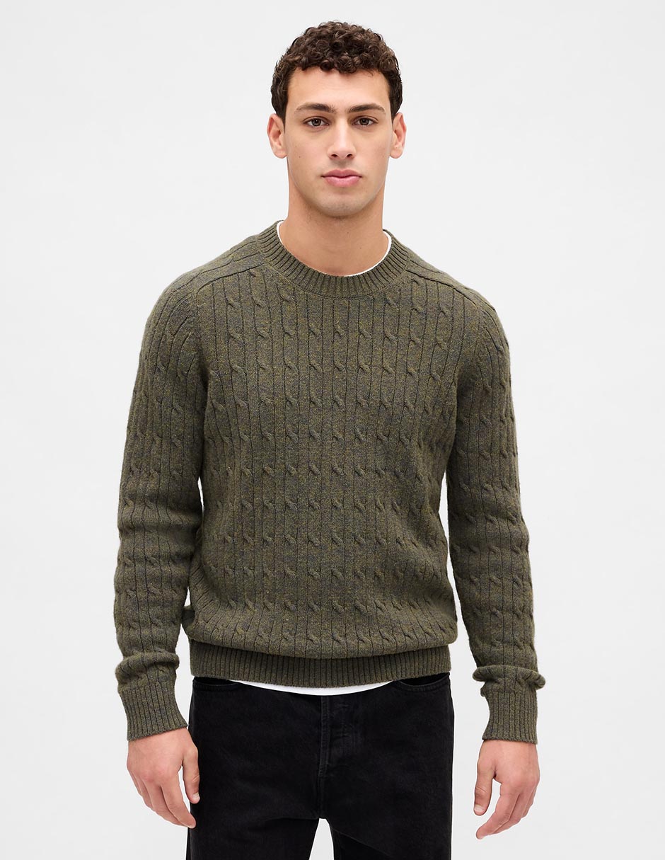 SUETER GAP 807068 LIS, XG, VERDE OLIVO