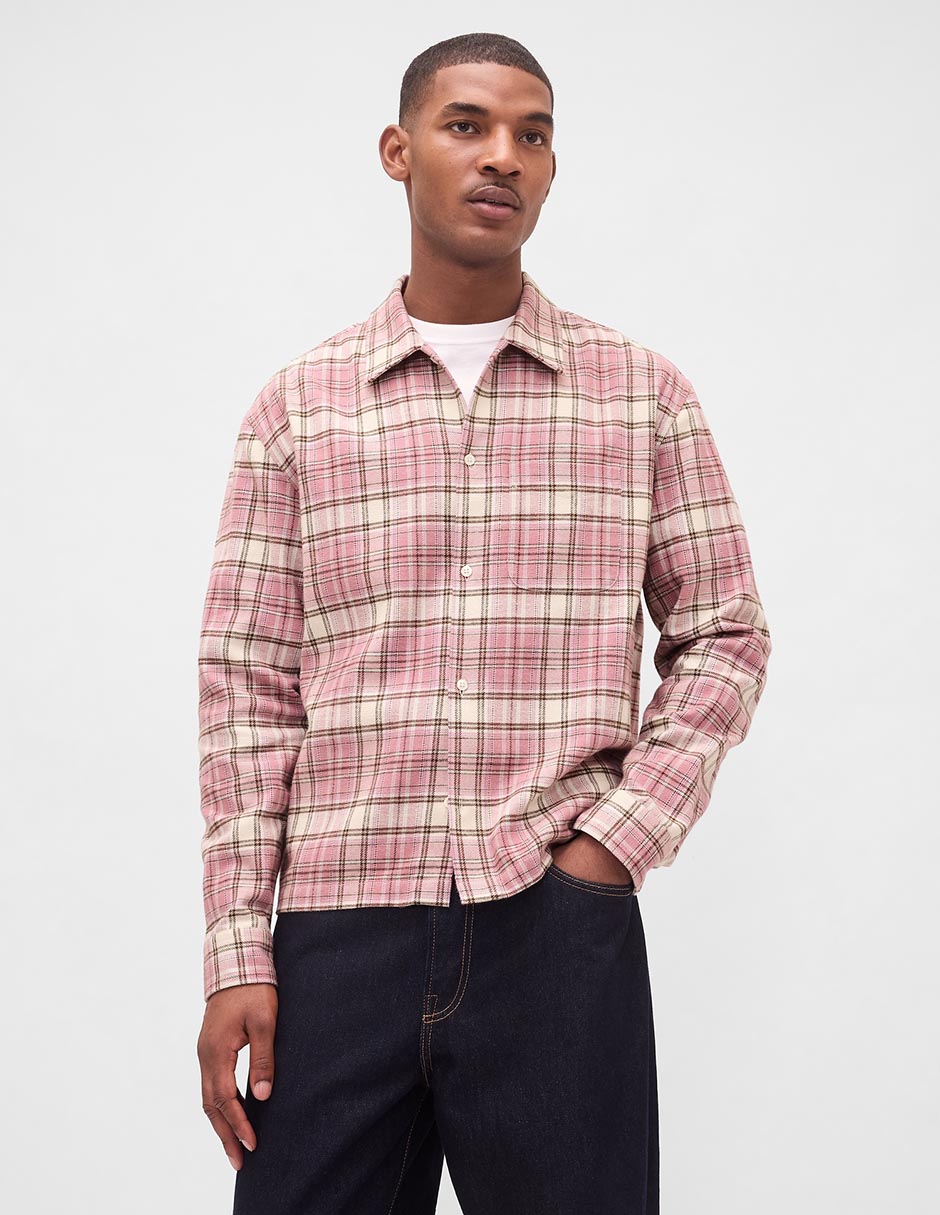 Camisa casual manga larga para hombre 1