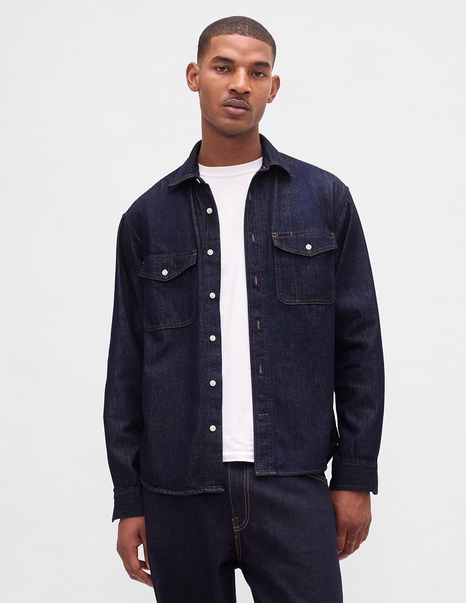 Sobrecamisa casual de mezclilla manga larga para hombre GAP México