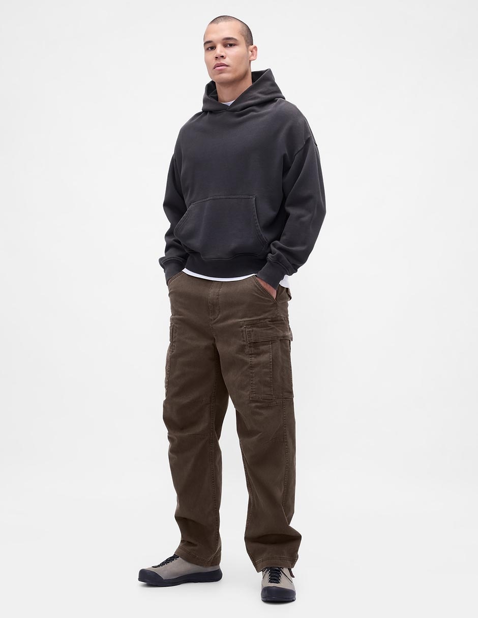 Pantalón cargo recto de algodón para hombre 2