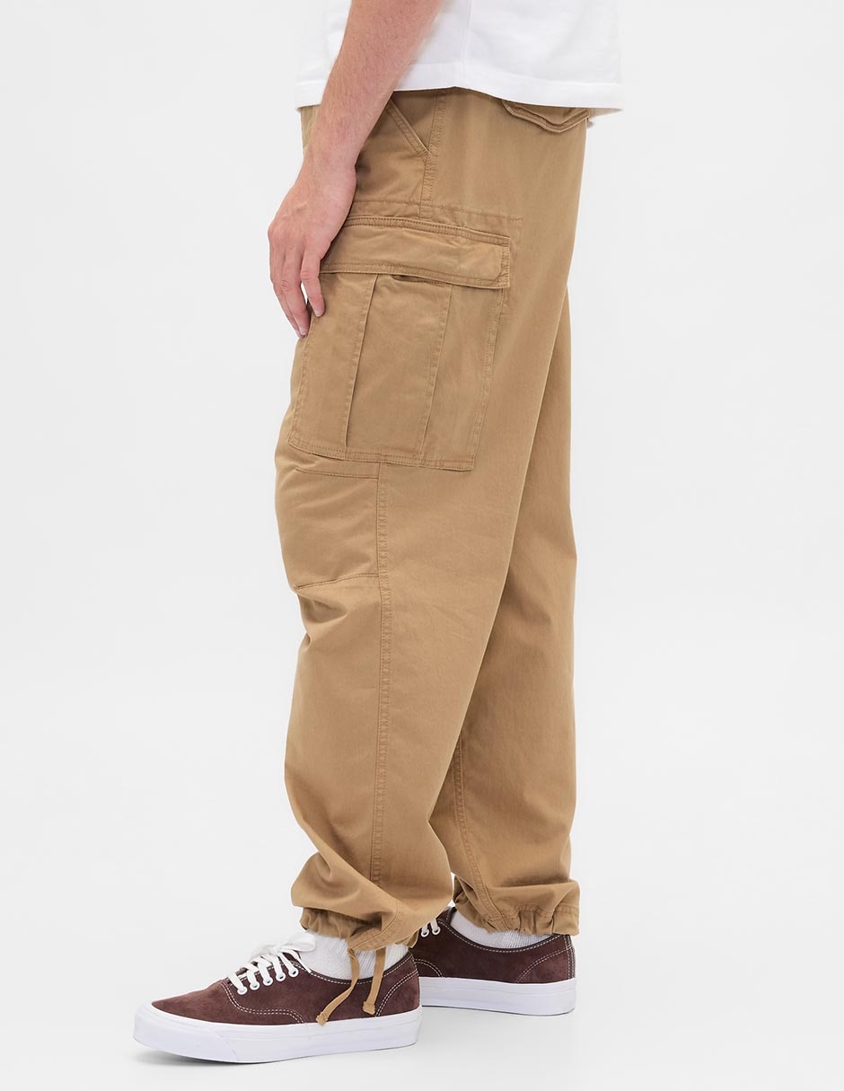 Pantalón cargo recto de algodón para hombre