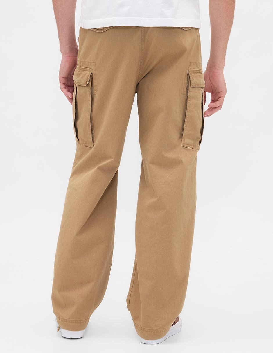 Pantalón cargo recto de algodón para hombre