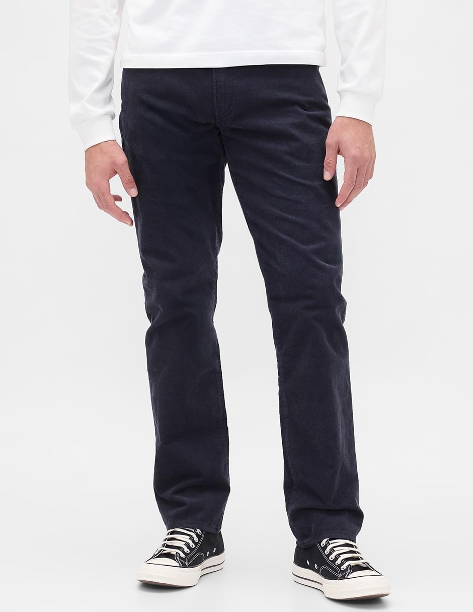 Pantalón relaxed recto de pana para hombre