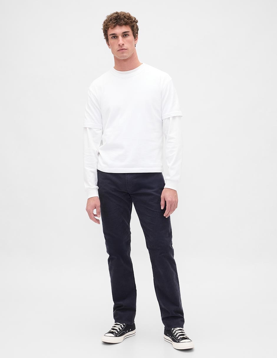 Pantalón relaxed recto de pana para hombre 2