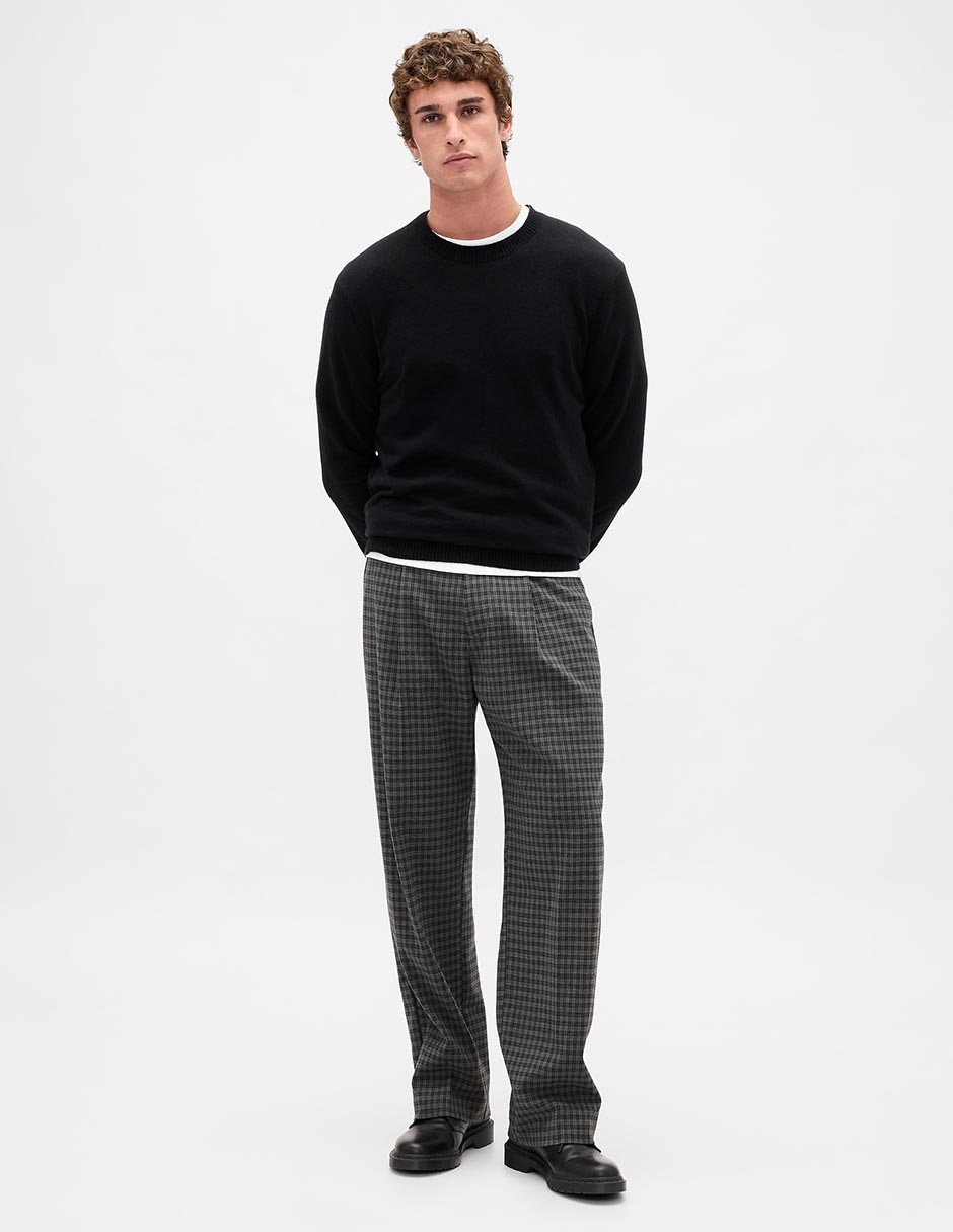 Pantalón de vestir recto de lana para hombre 2