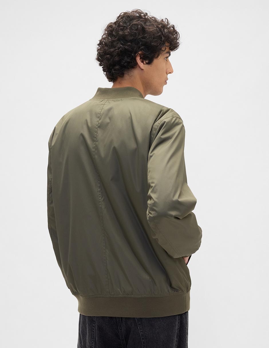 CHAMARRA BOMBER GAP NY, M, VERDE OLIVO