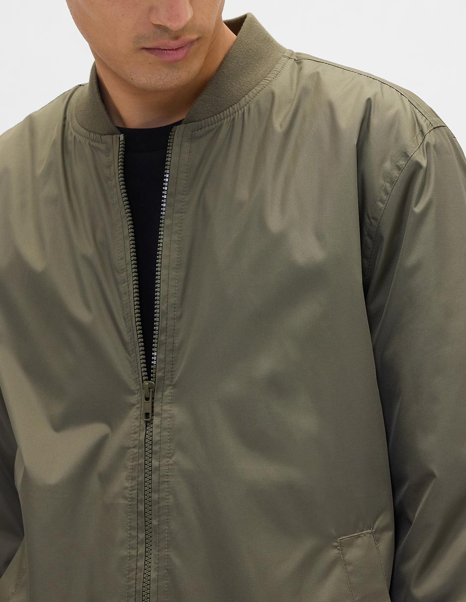 CHAMARRA BOMBER GAP NY, M, VERDE OLIVO