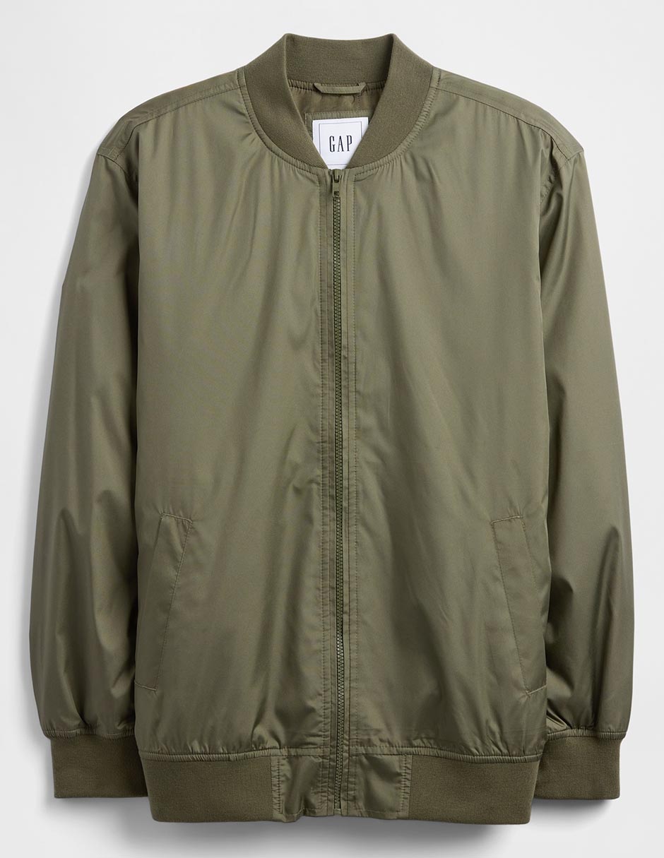 CHAMARRA BOMBER GAP NY, M, VERDE OLIVO