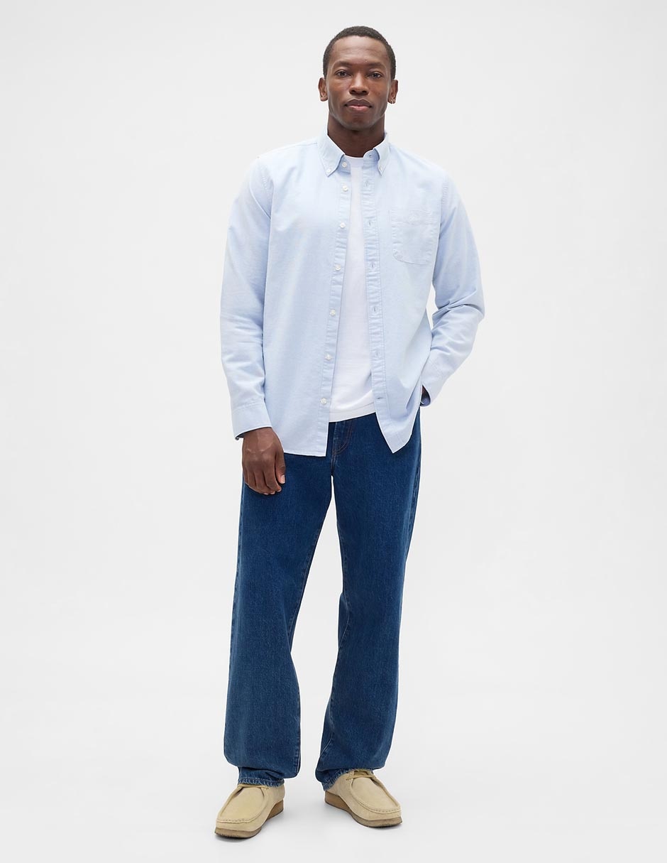 Camisa casual de algodón manga larga para hombre 2