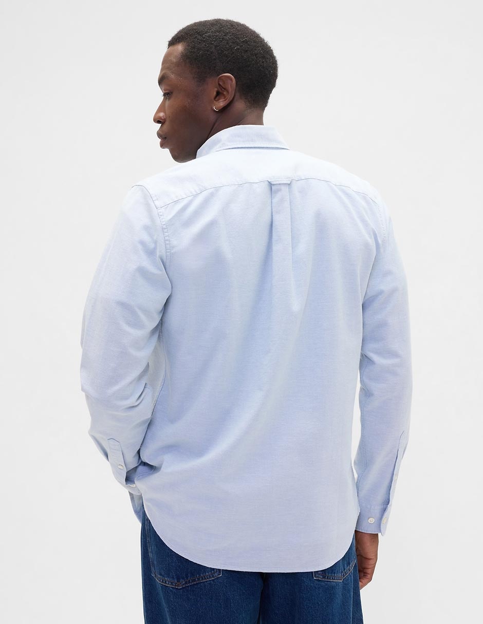 Camisa casual de algodón manga larga para hombre 3