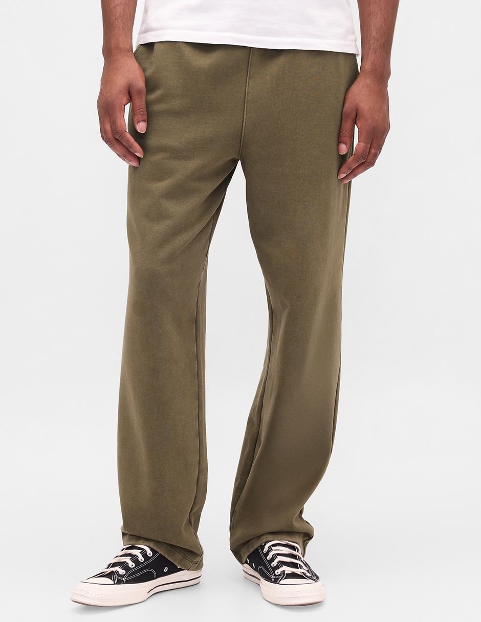 Pants straight con elástico para hombre