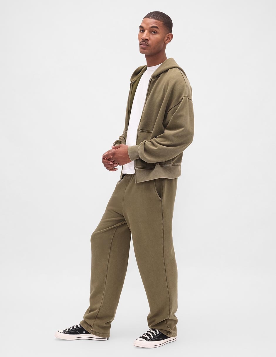 Pants straight con elástico para hombre
