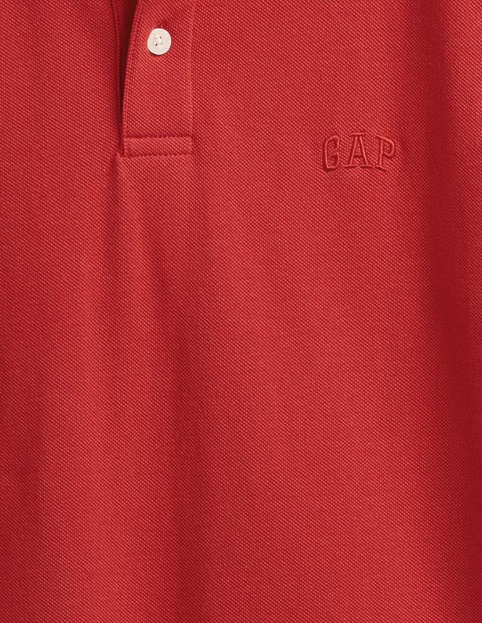 PLAYERA POLO GAP PIQUÉ LOGO, G, ROJO