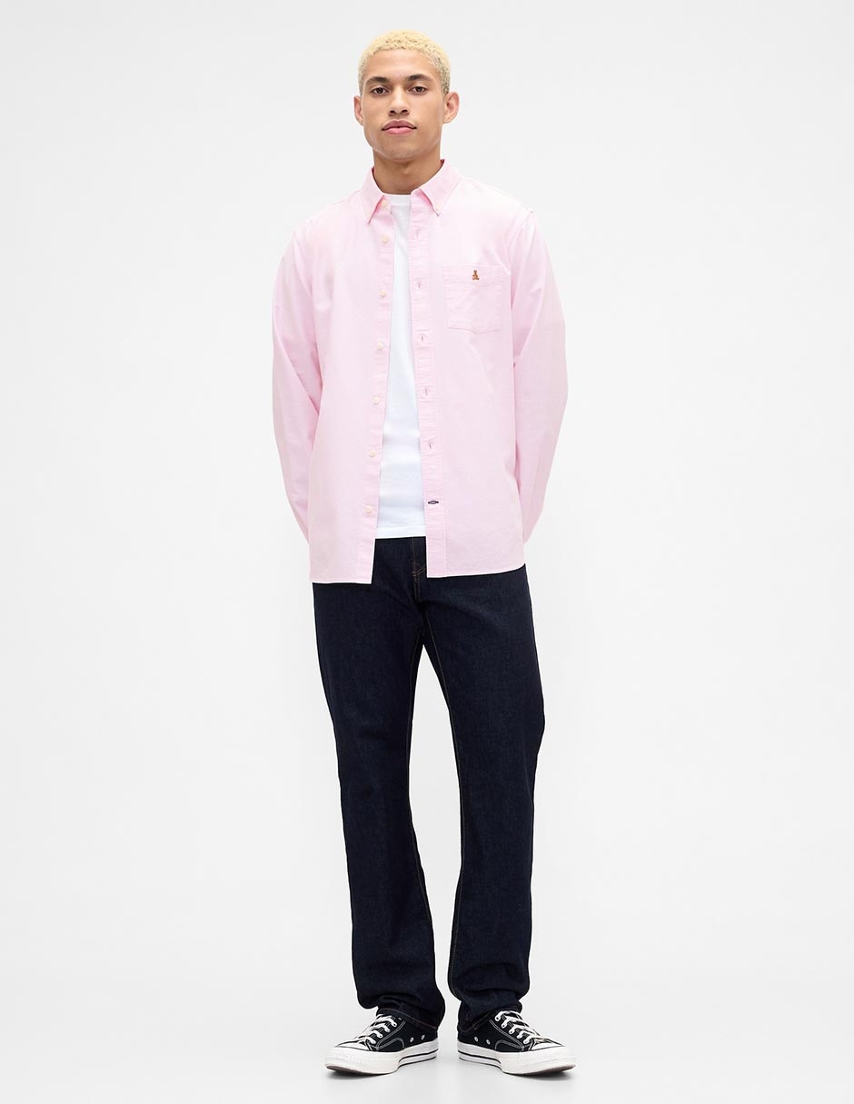Camisa casual de algodón manga larga para hombre 2