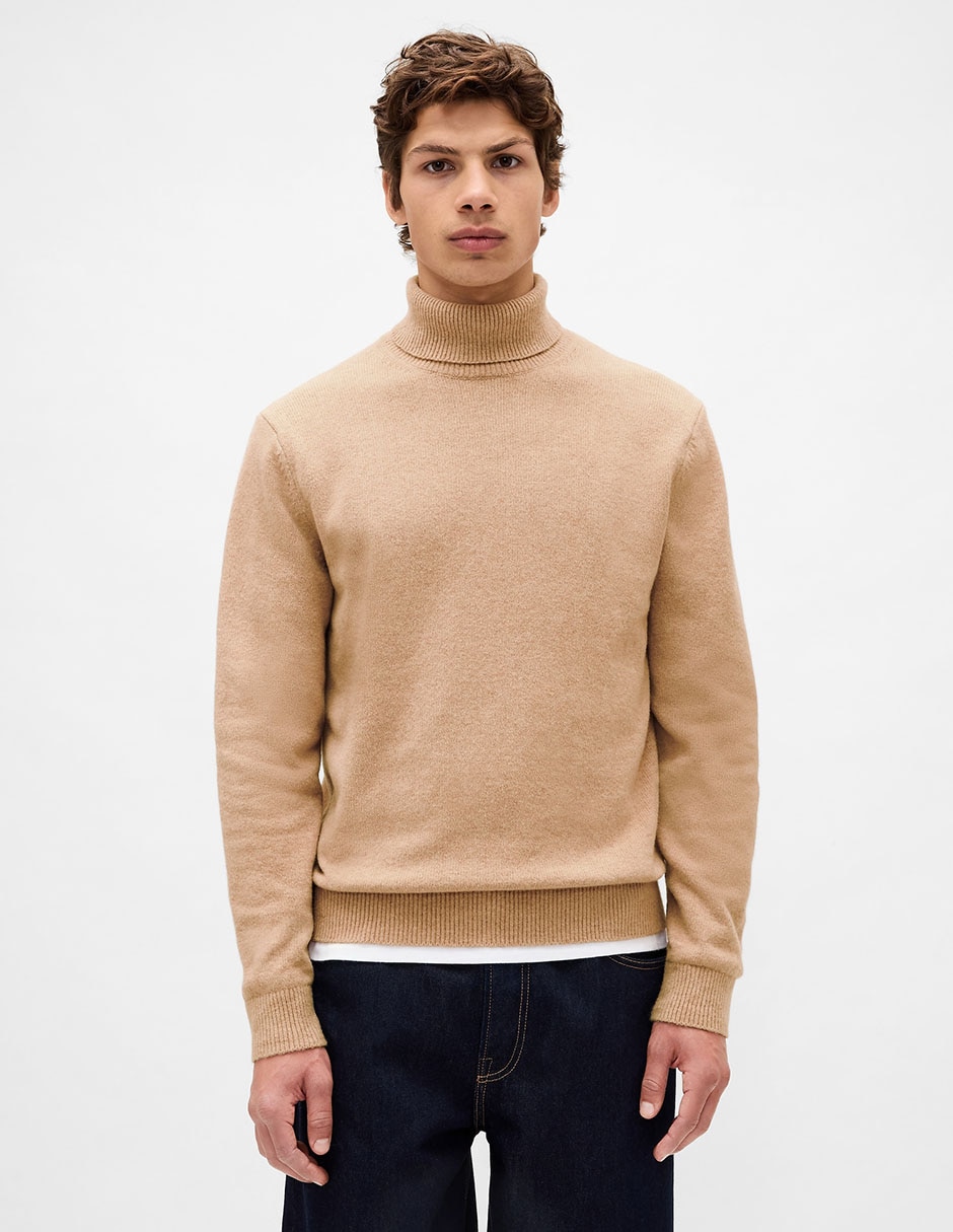 Suéter cuello tortuga para hombre