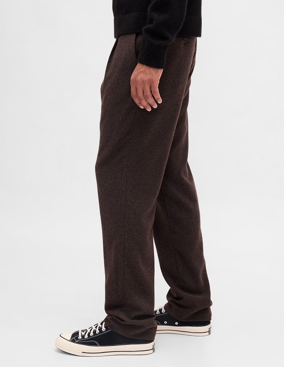 Pantalón business casual recto de lana para hombre 3