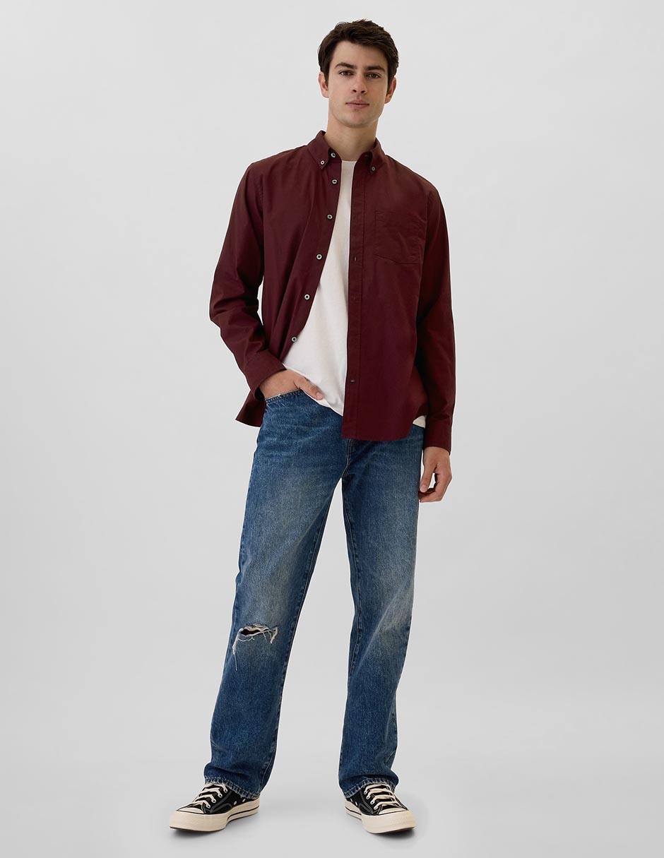 Camisa casual de algodón manga larga para hombre 3