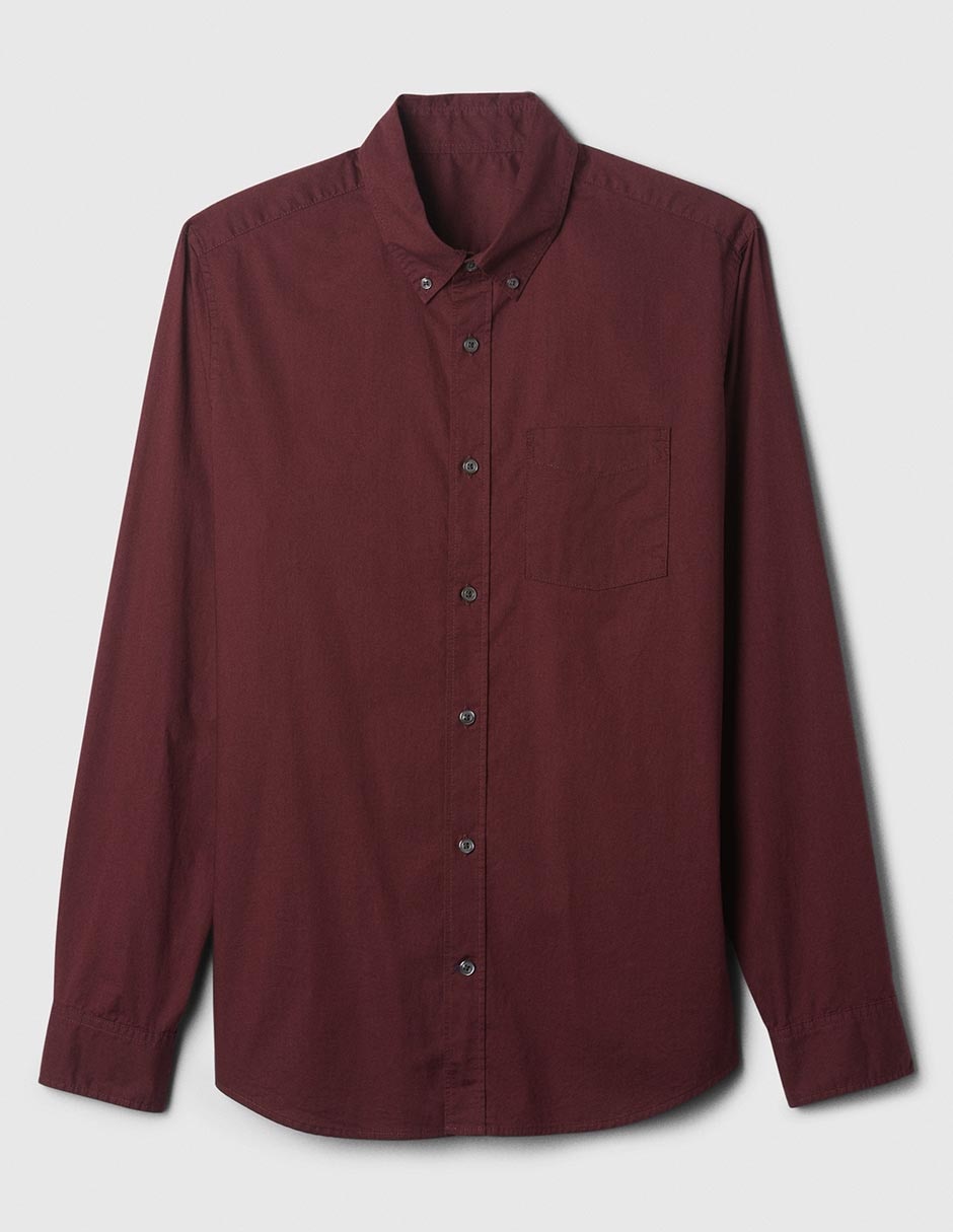Camisa casual de algodón manga larga para hombre 5
