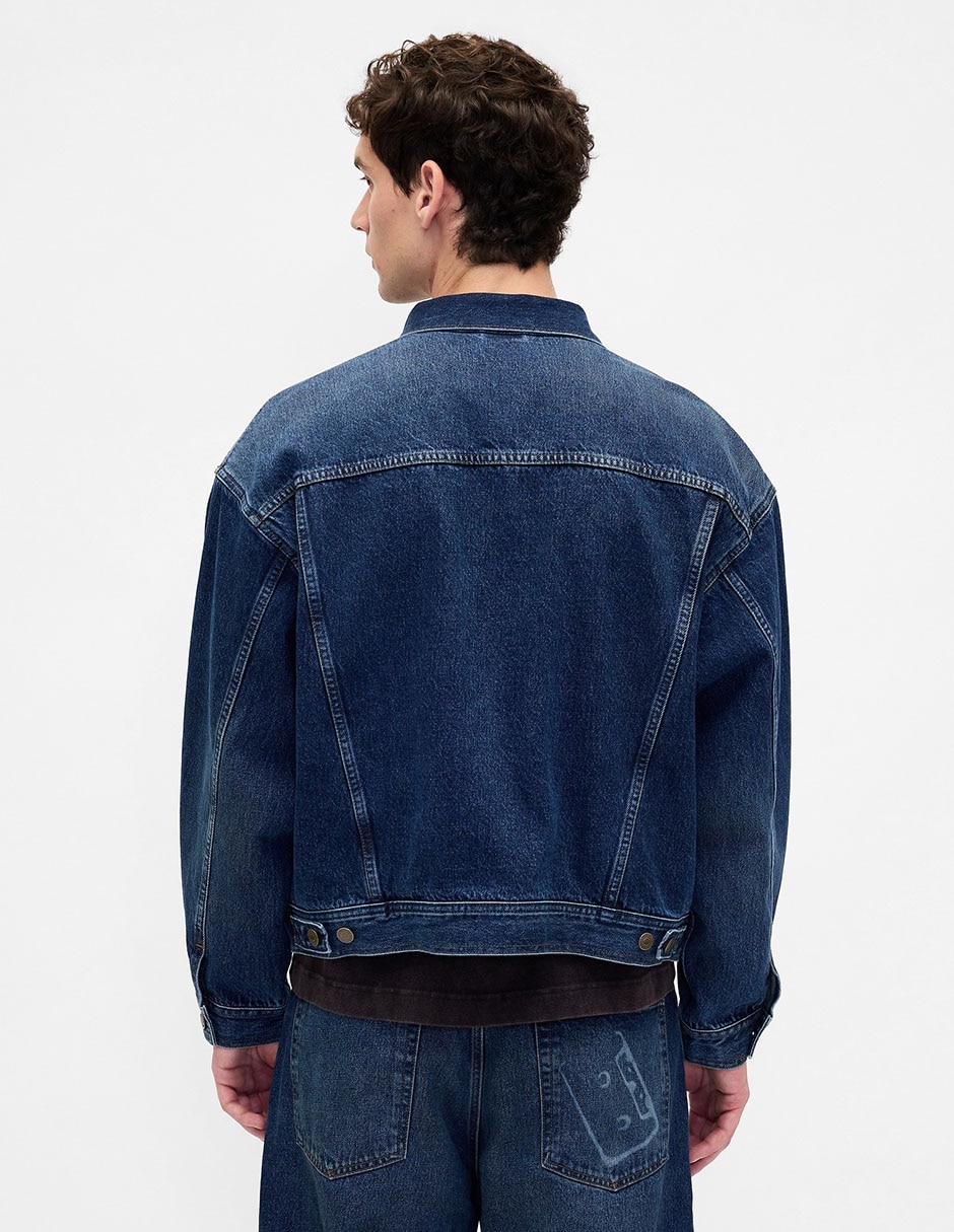 Chamarra denim de mezclilla GAP X Stranger Things con bolsillos para hombre 2