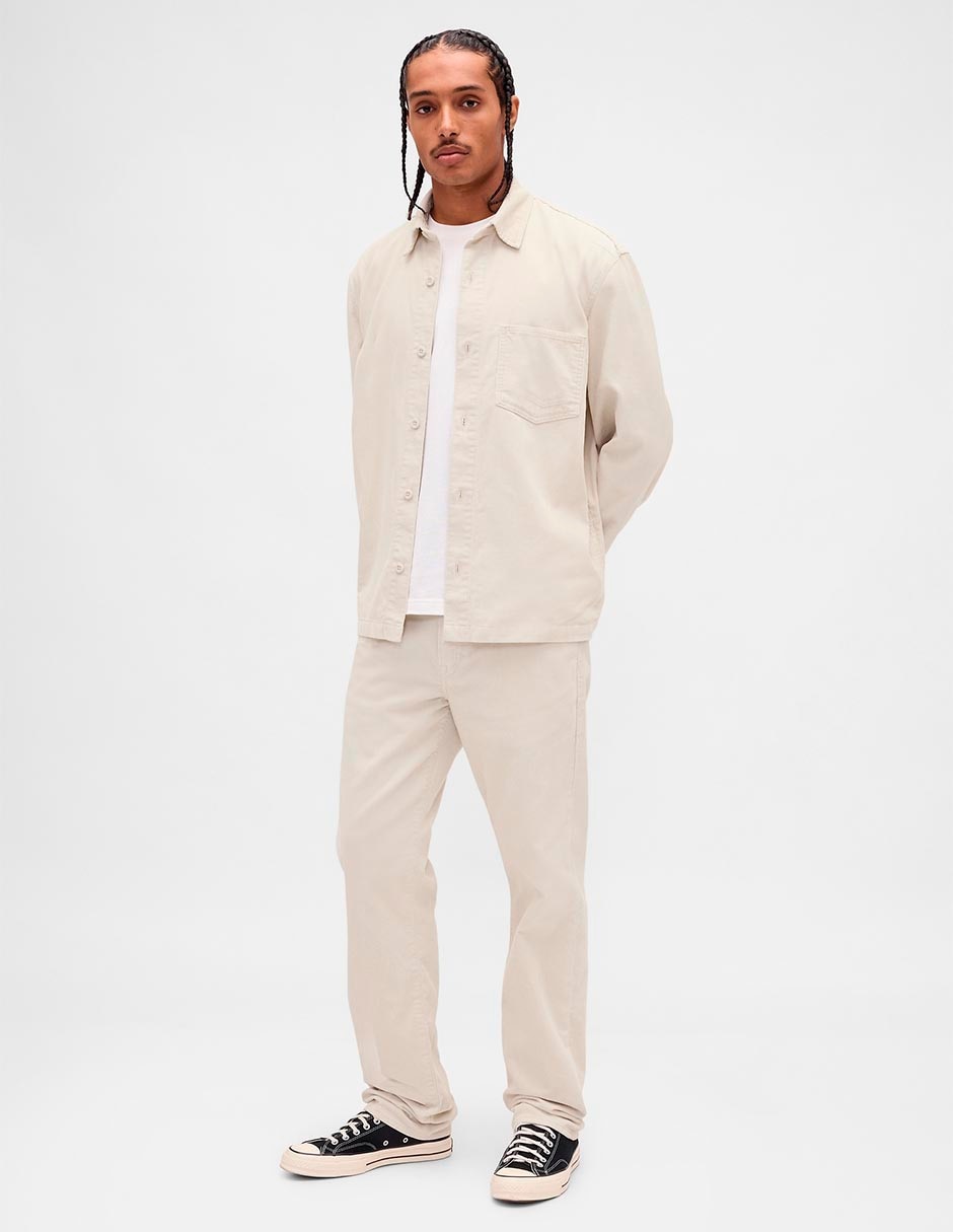Pantalón straight de algodón para hombre