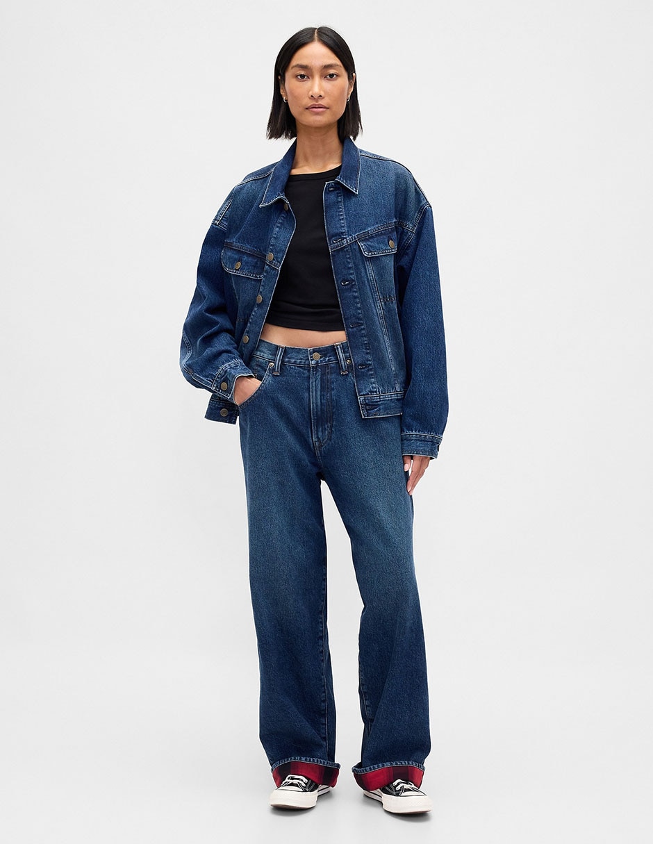 Jeans baggy x Stranger Things lavado obscuro para hombre 2