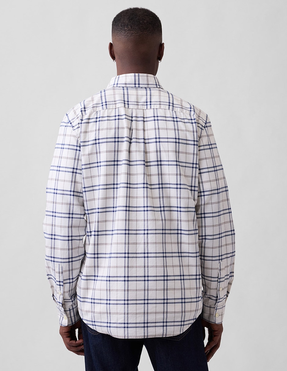 Camisa casual de algodón manga larga para hombre 2