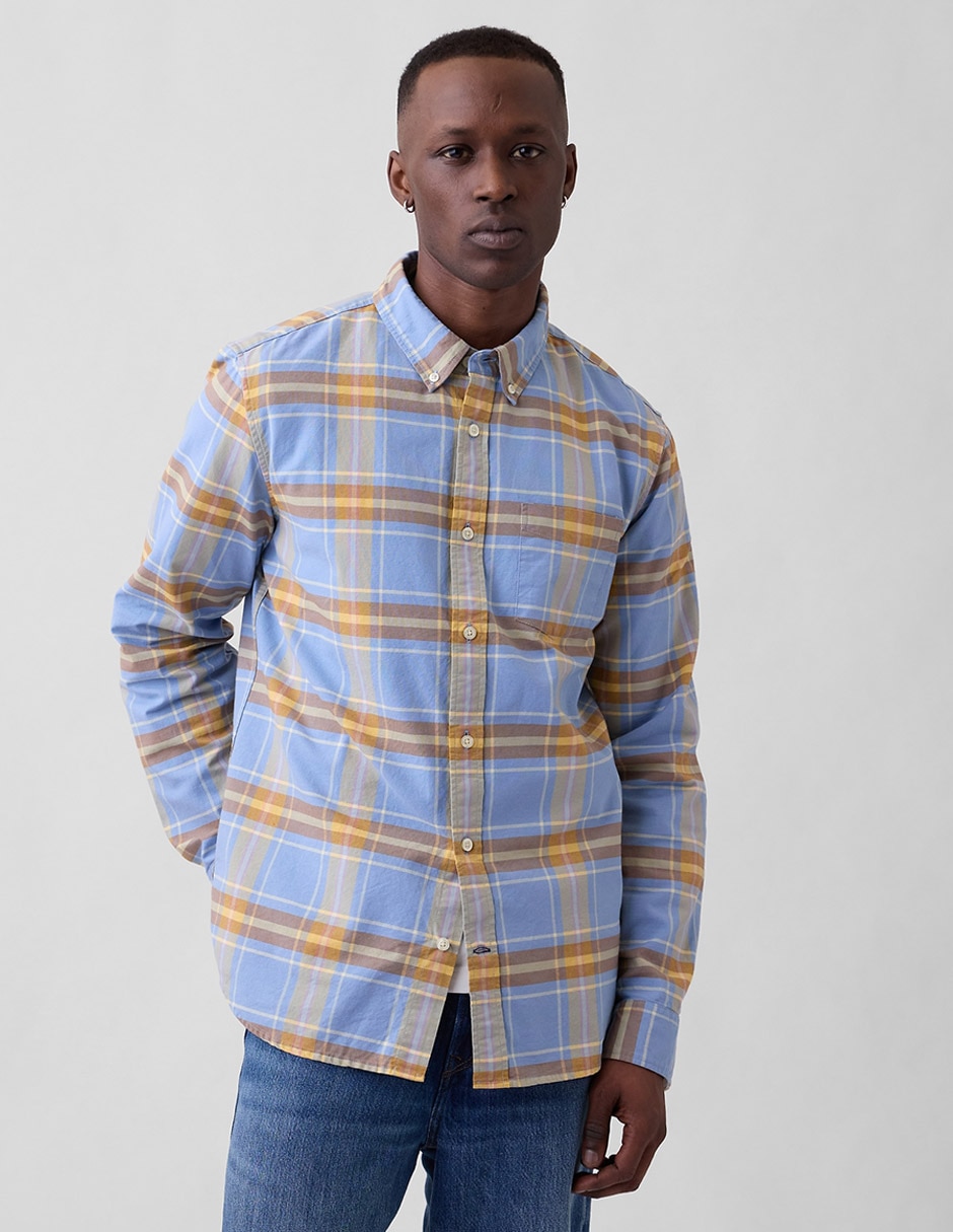 Camisa casual de algodón manga larga para hombre Camisa casual de algodón manga larga para hombre