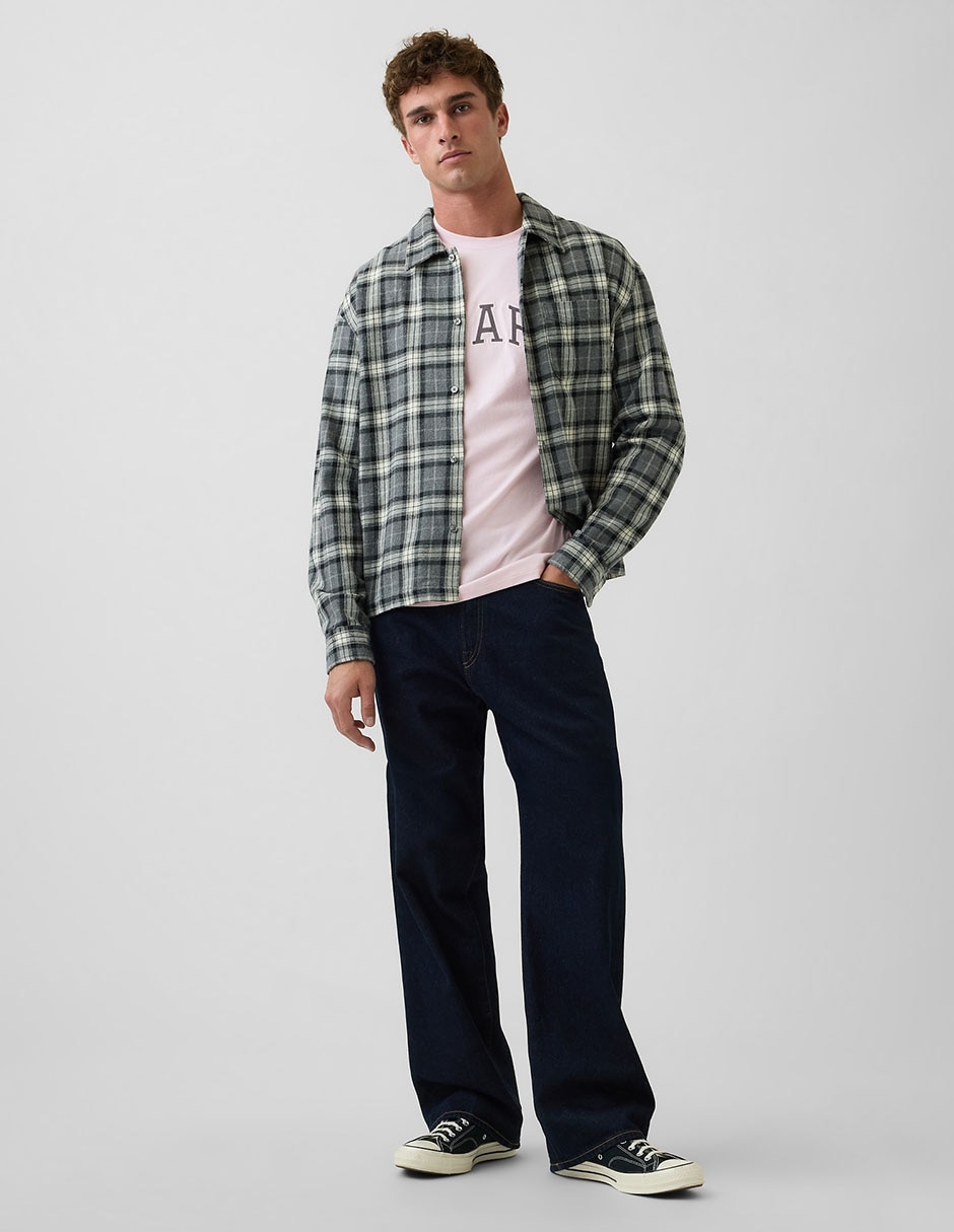 PLAYERA GAP 570044F LOG, G, ROSA CLARO