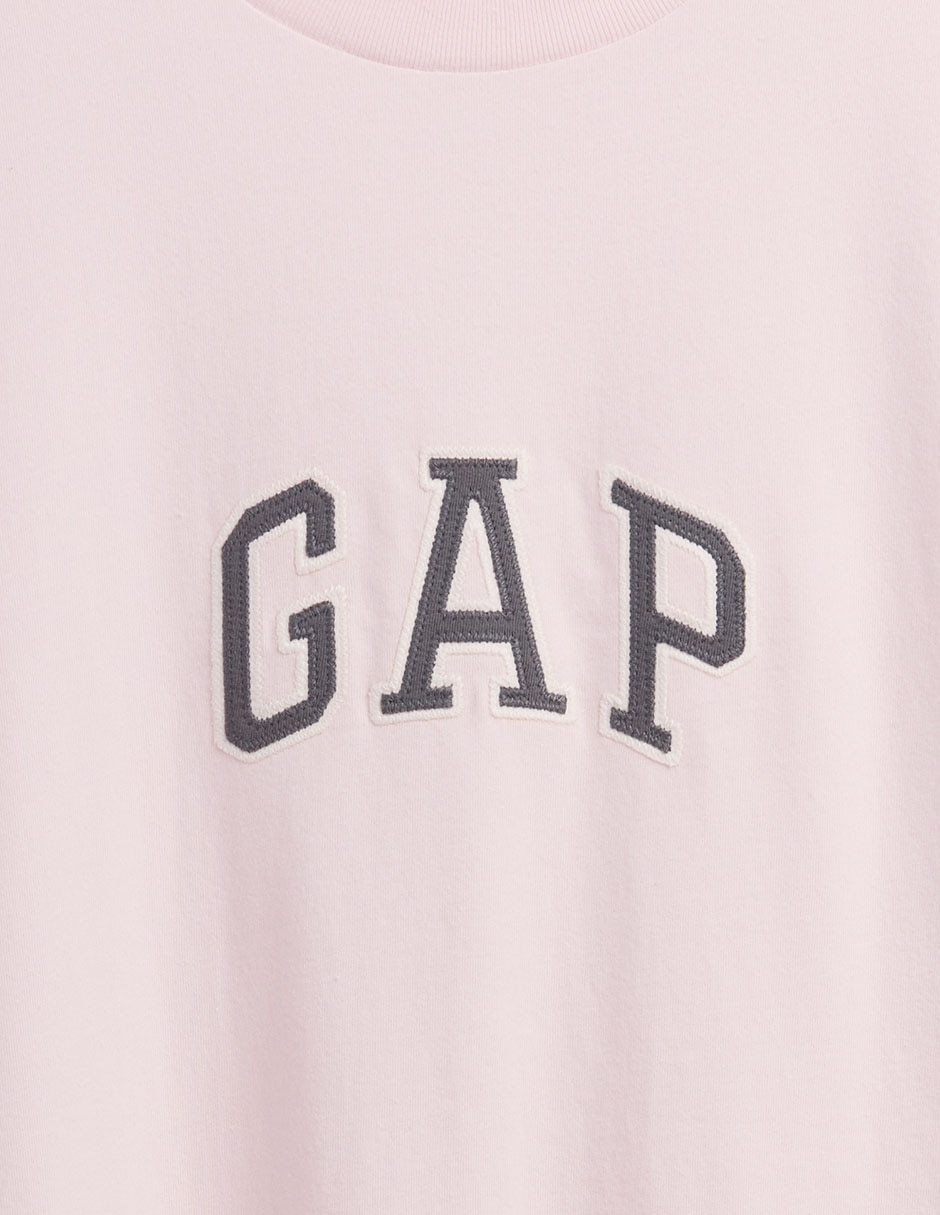 PLAYERA GAP 570044F LOG, G, ROSA CLARO