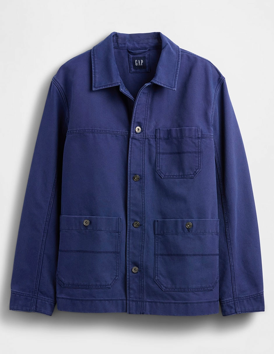 Chamarra denim con bolsillos para hombre 2