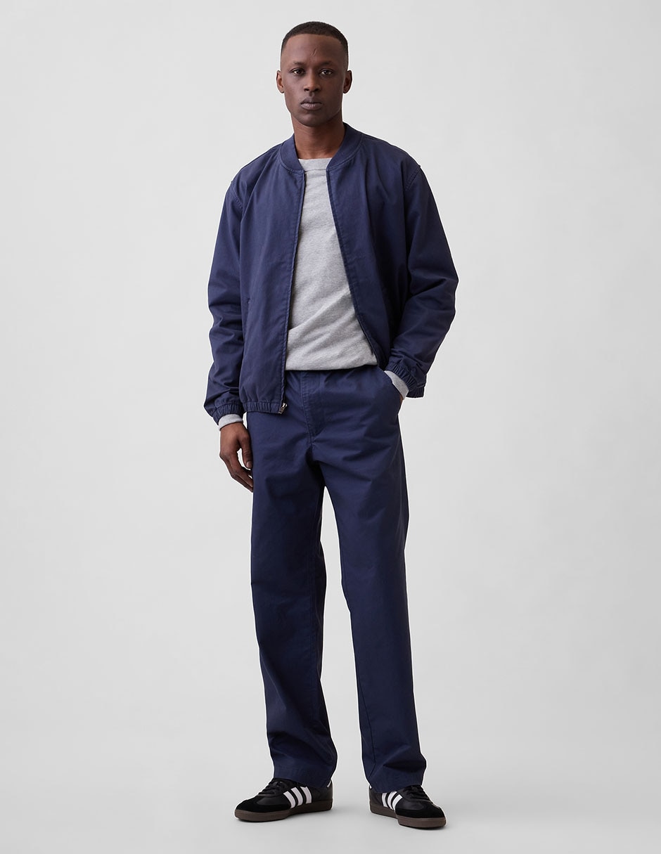 Pantalón casual chino straight de algodón para hombre