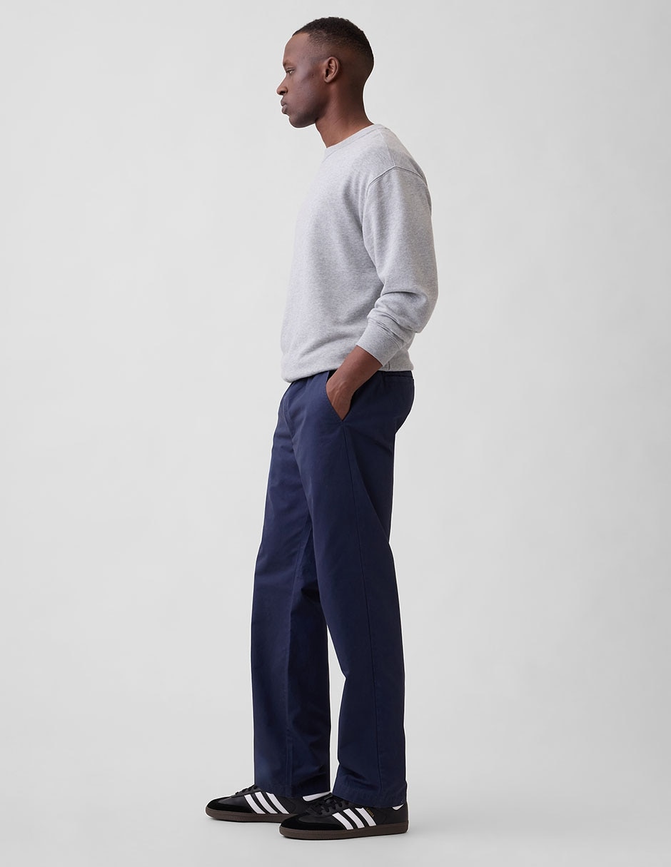 Pantalón casual chino straight de algodón para hombre 4