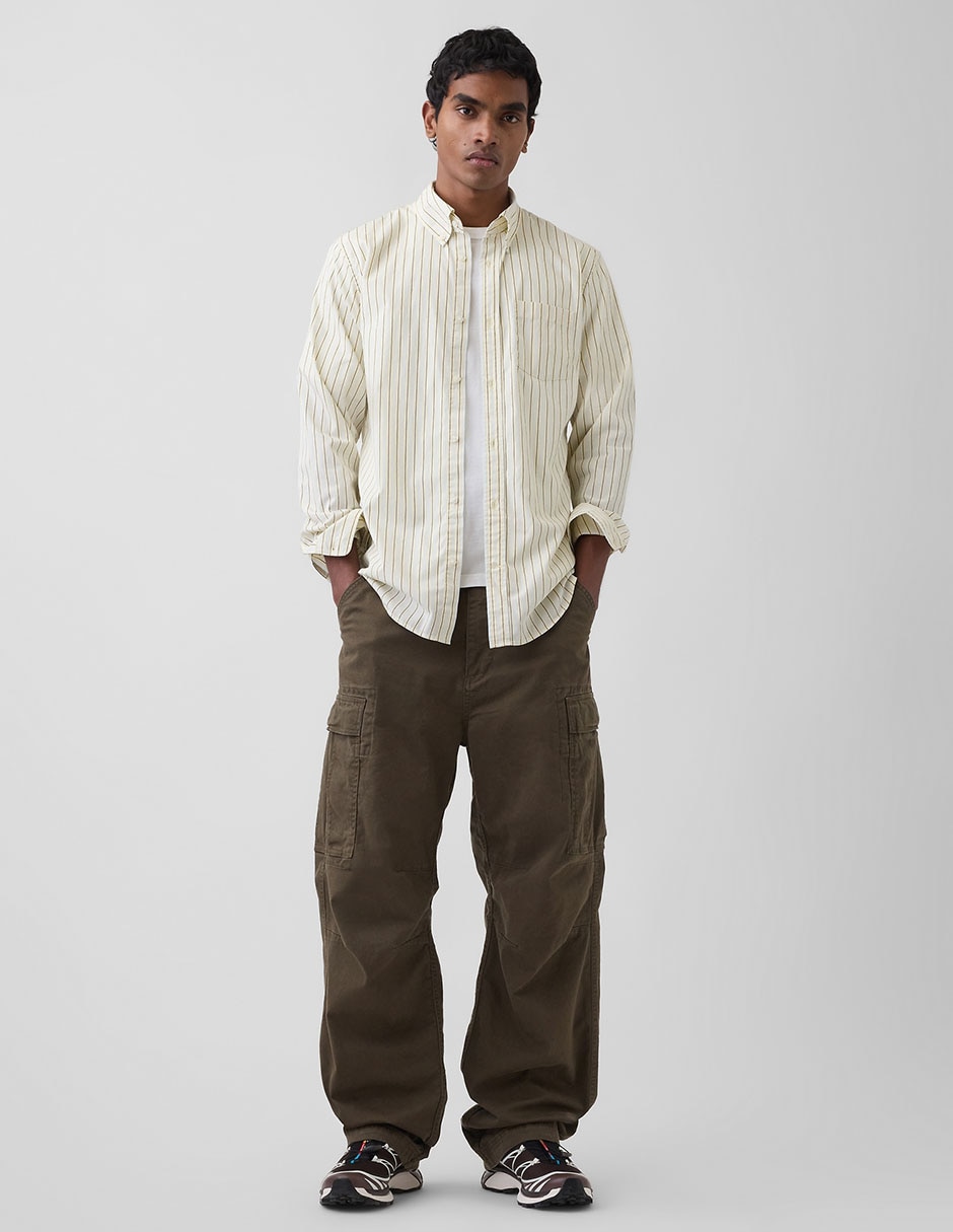 Camisa casual manga larga para hombre