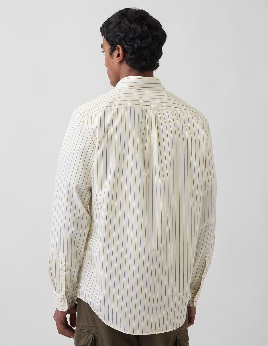 Camisa casual manga larga para hombre