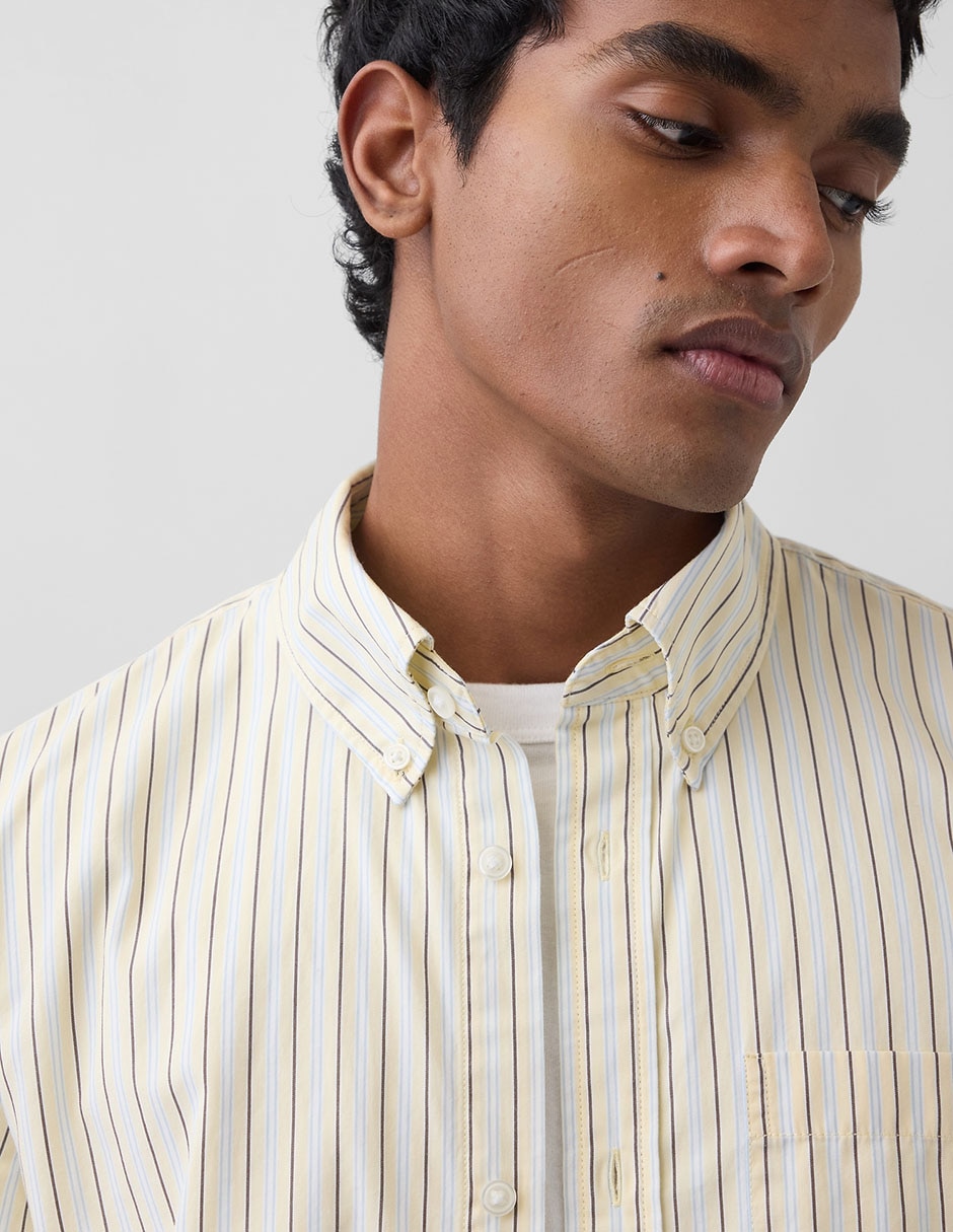 Camisa casual manga larga para hombre
