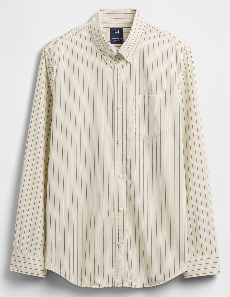 Camisa casual manga larga para hombre