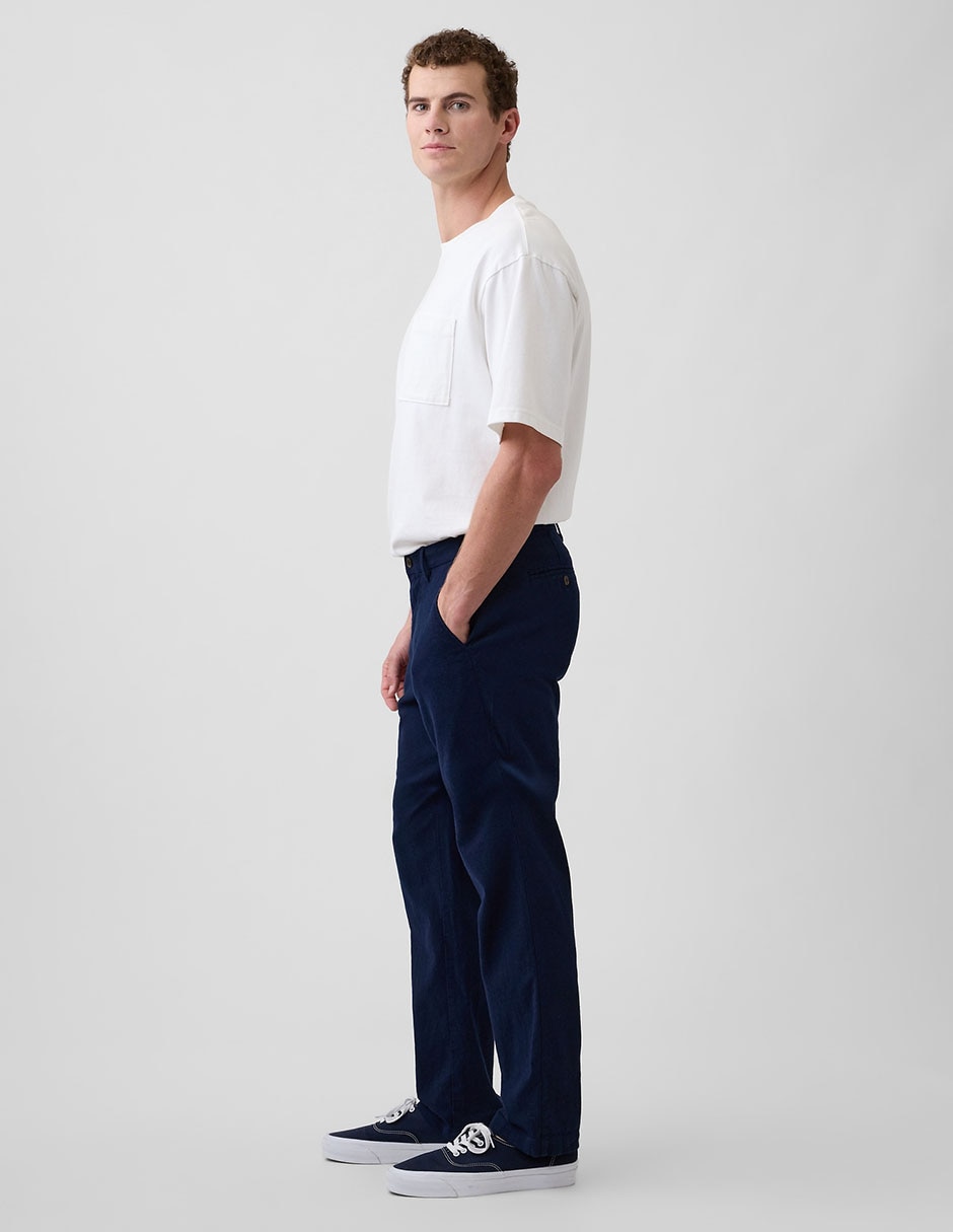 Pantalón straight de lino para hombre 4