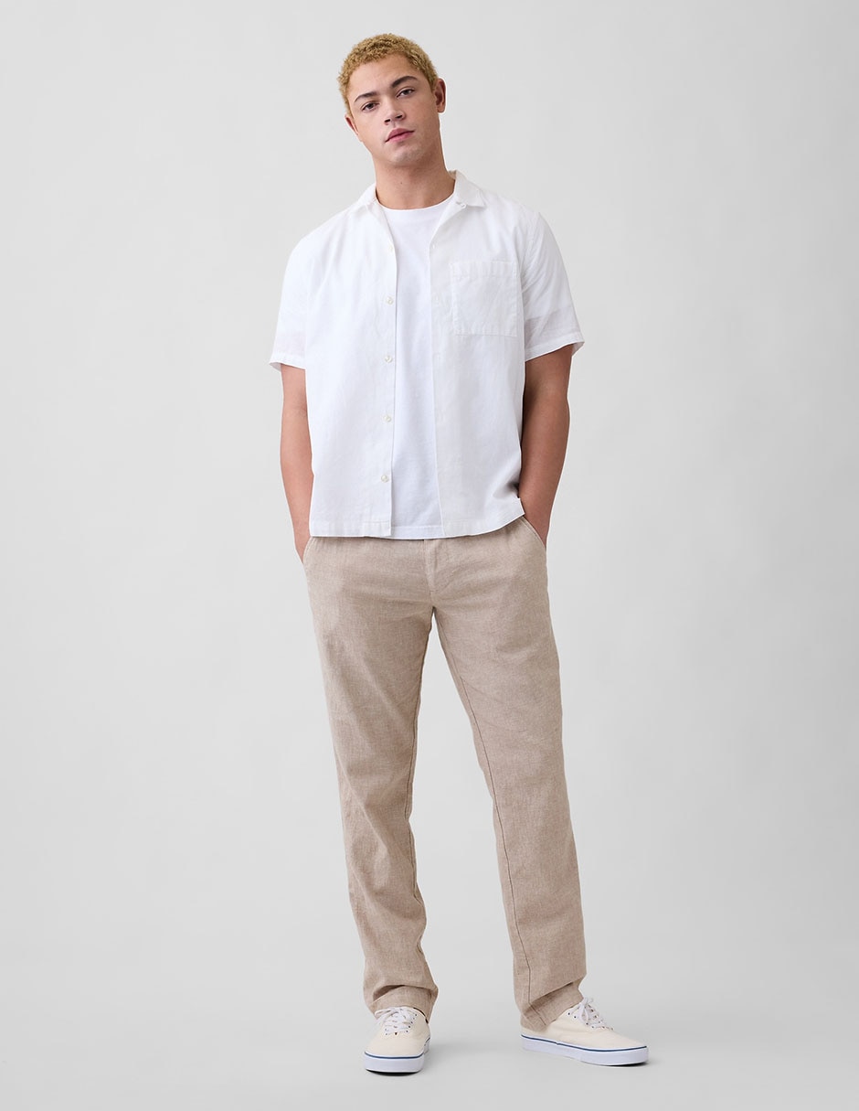 Pantalón straight de lino para hombre Pantalón straight de lino para hombre