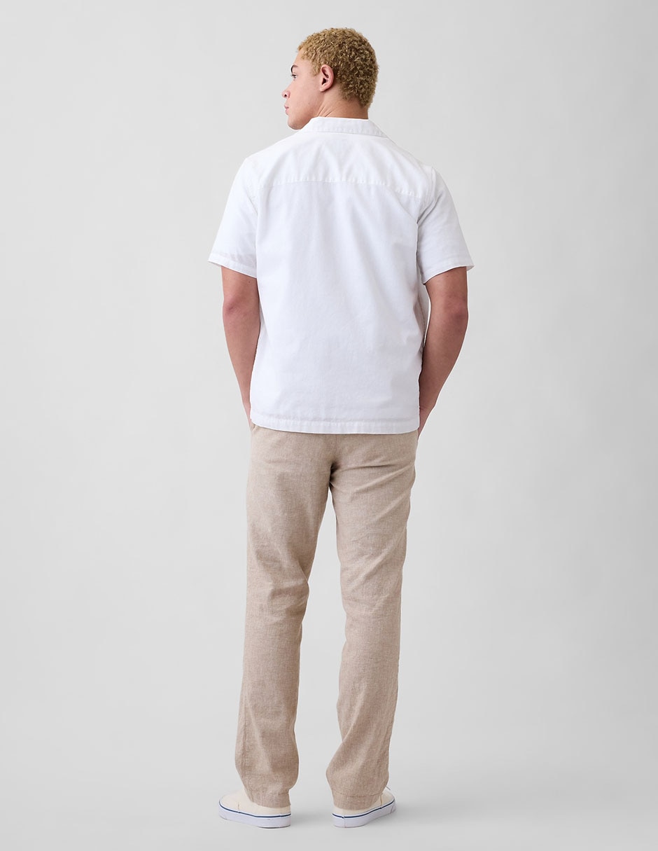 Pantalón straight de lino para hombre