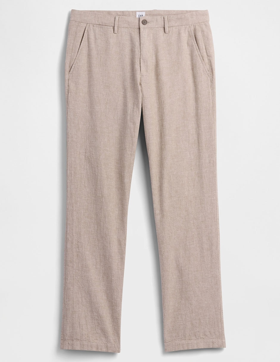 Pantalón straight de lino para hombre